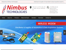 Tablet Screenshot of nimbus-technologies.com